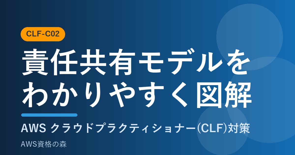責任共有モデルをわかりやすく図解 CLF-C02 AWS資格の森