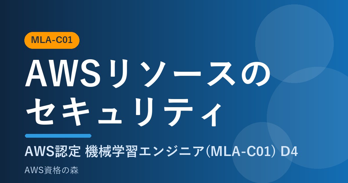 AWSリソースのセキュリティ MLA-C01 AWS資格の森